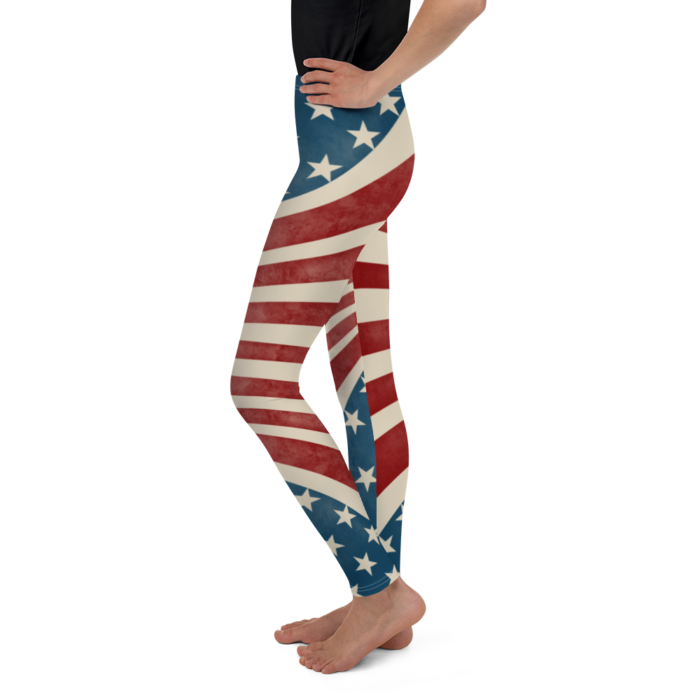 patriot stars stripes kids leggings