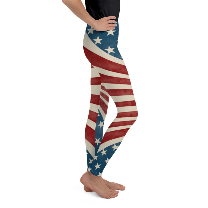 patriot stars stripes kids leggings