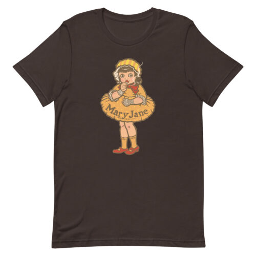 mary jane retro tshirt brown