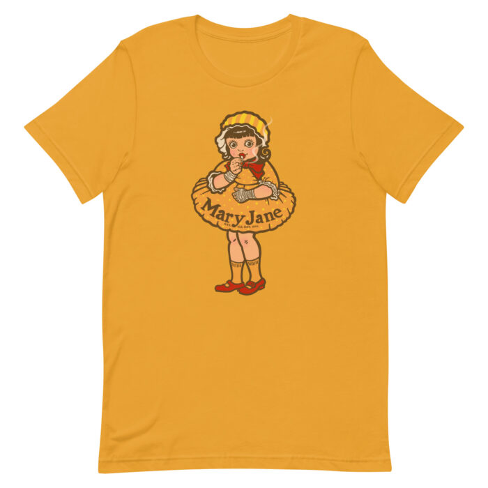 mary jane tshirt retro yellow