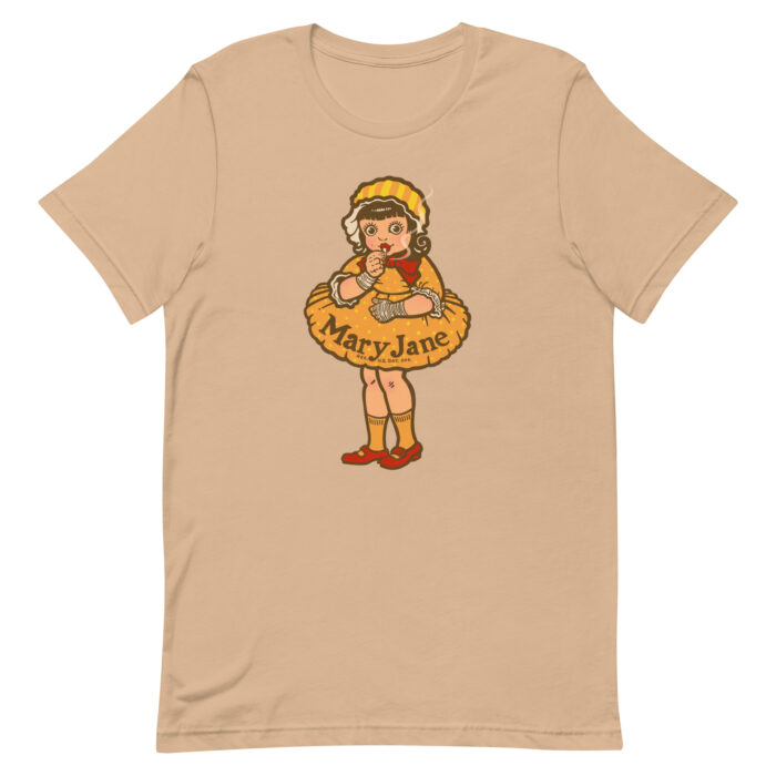 mary jane tshirt retro tan